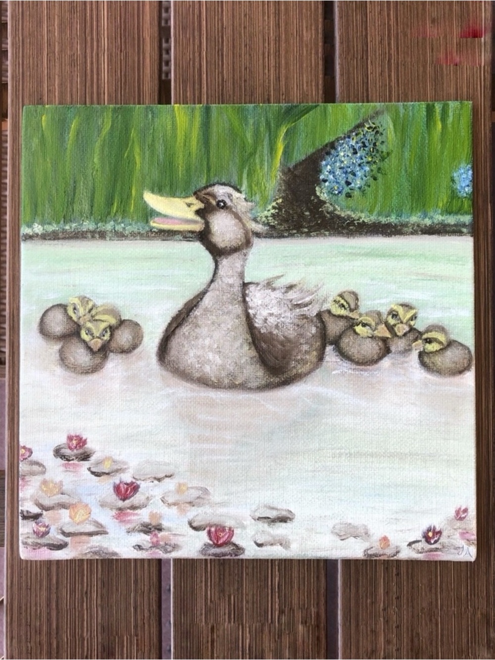 Single File Now Oil Painting on Canvas Panel Original Art